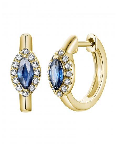 MARQUISE SAPPHIRE DIAMOND HUGGIES (TE2175)